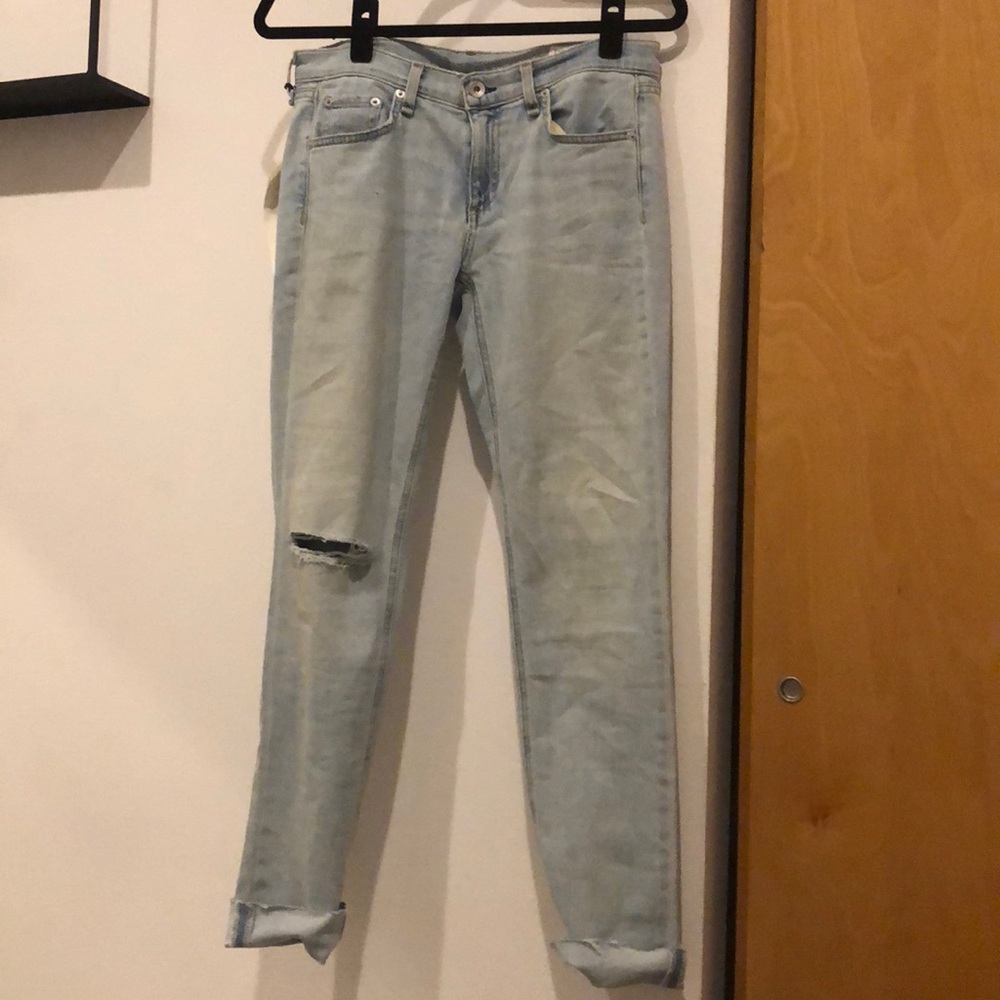 Rag and bone light wash boyfriend cut NWT size 27